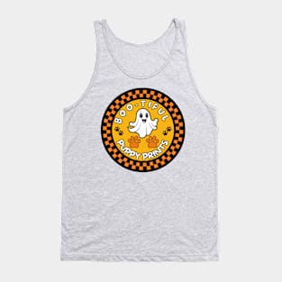 Cute Halloween ghost and Puppy Prints Boo-tiful Tank Top